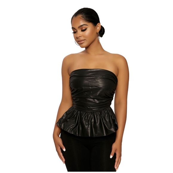 naked wardrobe FAUX GET ABOUT U TOP vegan leather - Picture 3 of 7